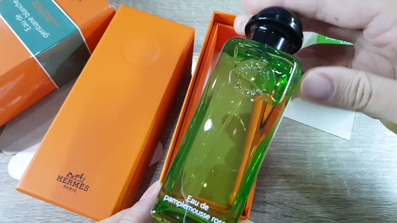 Hermes Eau de pamplemousse rose Unboxing - YouTube