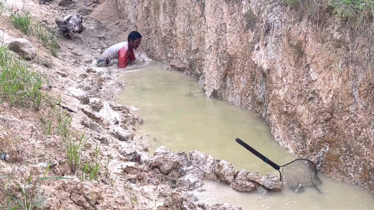 SEMUA ORANG HERAN PARIT KEKERINGAN INI IKANNYA GAK HABIS HABIS…