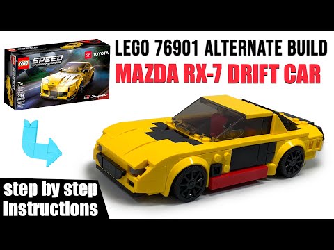 Mazda RX-7 Drift Car Alternate Build from LEGO 76901 Toyota Supra