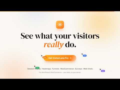 VisitorLens Pro - Session Replay & Visitor Analytics for WordPress