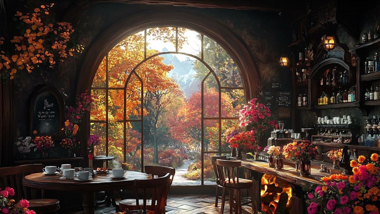 Quiet Spring Café Sounds ☕ Light Jazz Background Music for Reading and Study