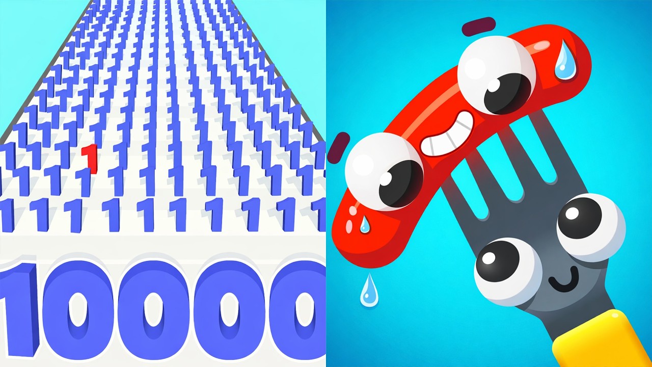 Number Master vs Fork N Sausage - Full Levels Speedrun Gameplay (Android & iOS)