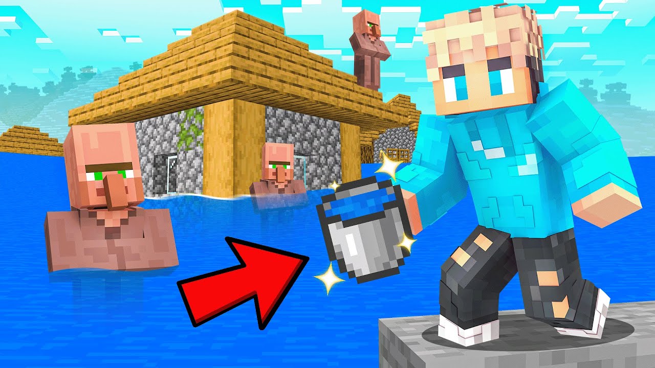 Ich ÜBERFLUTE die GANZE WELT in Minecraft! 🌊