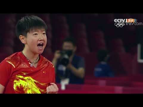 孙颖莎VS伊藤美诚第二局，在3比9落后时，孙颖莎连追8分，霸气逆转！