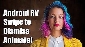 Android RecyclerView Swipe to Dismiss with Background Animation Tutorial