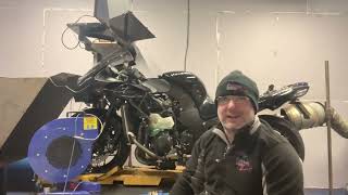 ZX14R Kawasaki Nitrous Dyno Runs Massive back fire - Mapped with Woolich and Dynojet. NOS
