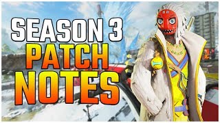 Apex Legends Season 3 Update Early Patch Notes! Longbow Nerf + Bloodhound Buff + Disruptors Removed