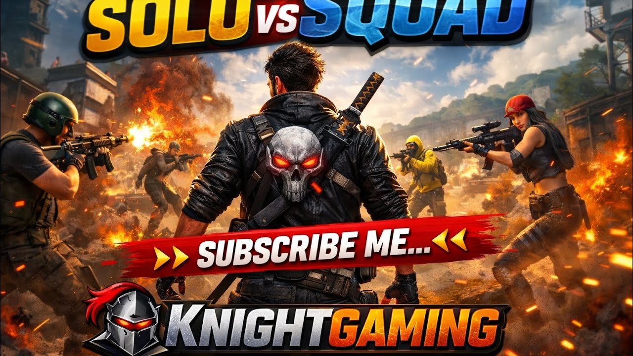 Solo vs squad in free fire overpowered gameplay...