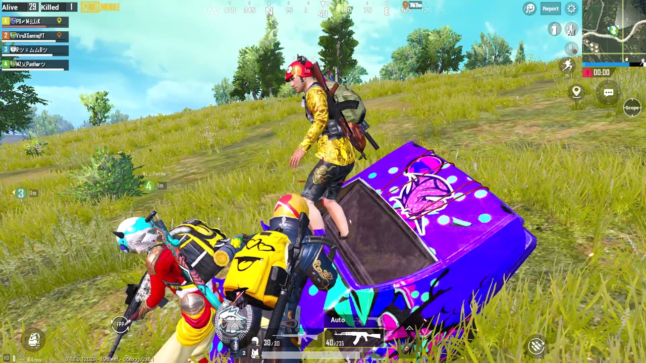 Dancing Car Glitch in Pubg mobile during rush - ViruX Gaming [HD] 2020