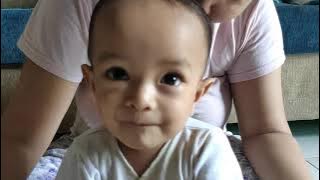 Today Mom gives baby bhim sweet potato, he really likes this new food
