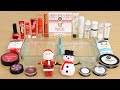 Santa vs Snowman - Mixing Makeup Eyeshadow Into Satisfying Slime ASMR