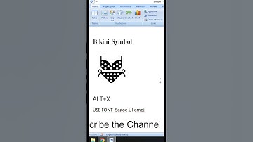 Bikini 👙 symbol in #msword #reels #shorts #biknifashion #computerthecourse
