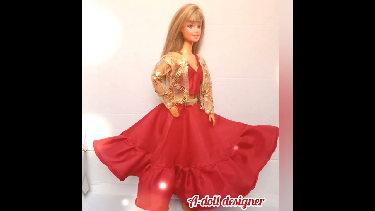 DIY Barbie dress by A-doll designer❤️ 