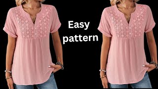 Easy Blouse Pattern Tutorial | Step-by-Step Guide for Beginners (Sizes M-L-XL-XXL)