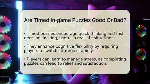 Are Timed In-game Puzzles Good Or Bad? - Video Gamers Vault