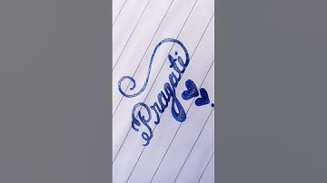 💙Pragati name art #shorts #calligraphy #viralshorts #reels #art