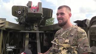 Українські військові показали "САУ", зроблену з трофейної російської техніки