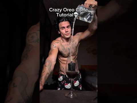 Crazy Oreo coffee tutorial💀#tutorial #coffee #oreo #drink #stepbystep #shelove