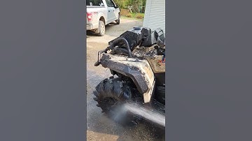 XMR 850 getting a rinse after a solid ride #xmr #canam #outlander