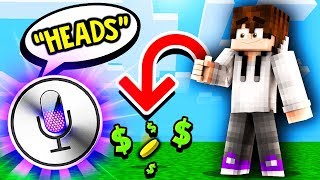 SIRI DECIDES HEADS OR TAILS FOR COIN FLIP BETS! (Minecraft Skyblock)