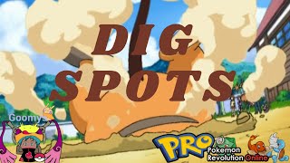 Dig Spots :  [Pro] Pokemon Revolution Online Guide