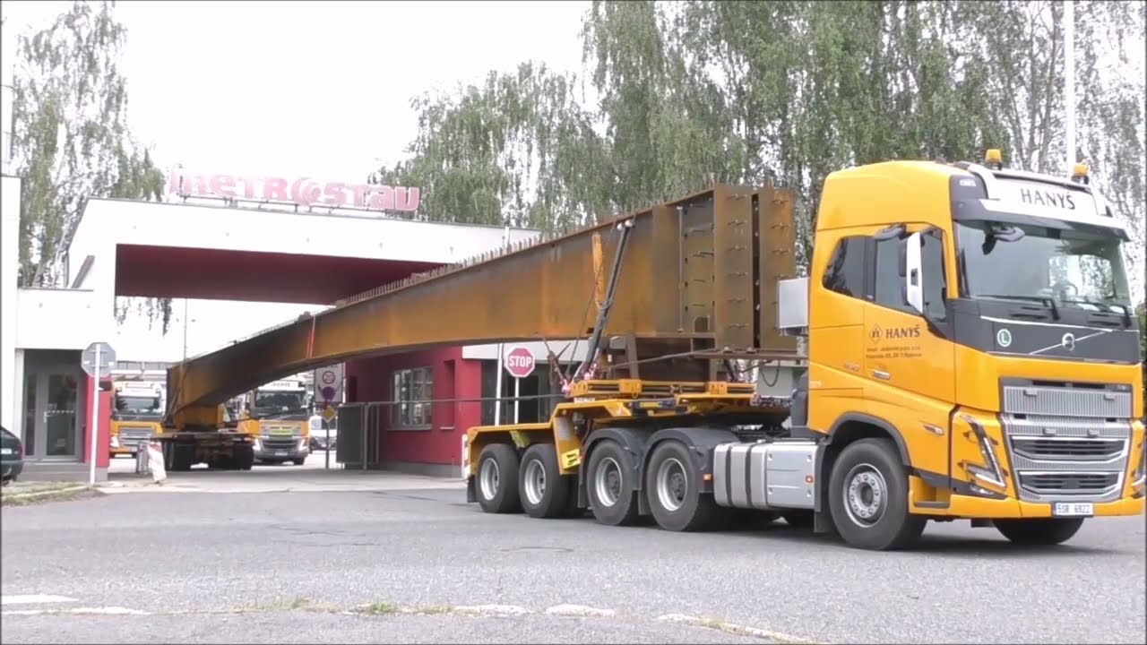 Hanyš - 28.srpna 2022 - výjezd z firmy Metrostav - Nadměrný náklad / Oversize load / Schwertransport