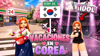 VACACIONES en COREA DEL SUR!! 🇰🇷 SOY UNA IDOL de K-pop 🎤✨ | Roblox rp 