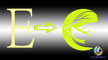 How to Create Logo in adobe Photoshop 7.0 || E Type Alphabet Modification || Logo Creation