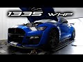 2021 shelby gt500 1300r supercharged dyno testing  1335 whp