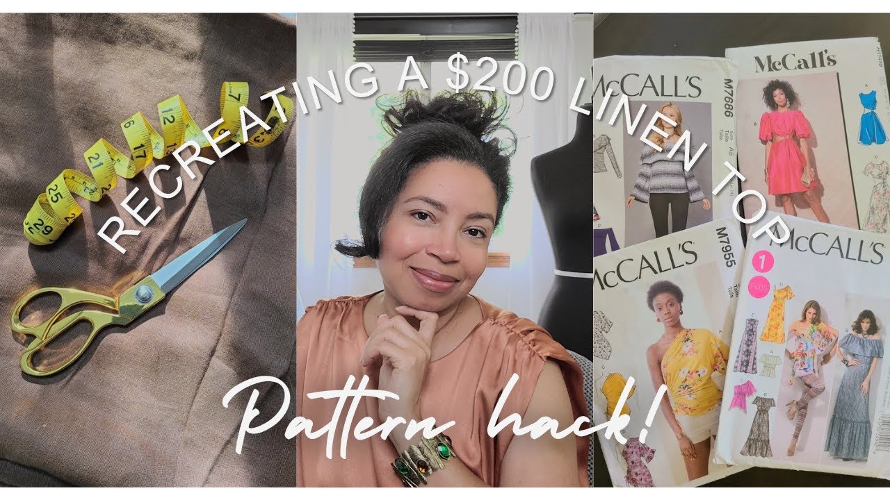 Recreating a $200 linen top | Pattern hack | Sewing made