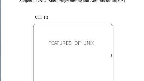 Features of Unix &  Application