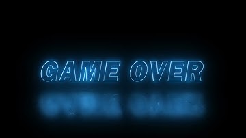 "GAME OVER" Blue Neon Animation | 4K Gaming Outro & Transition | Retro Neon Text Reveal