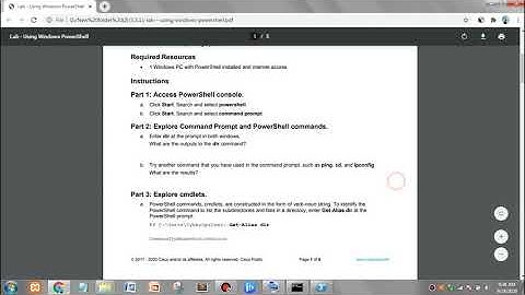 3.3.11 lab - using windows powershell