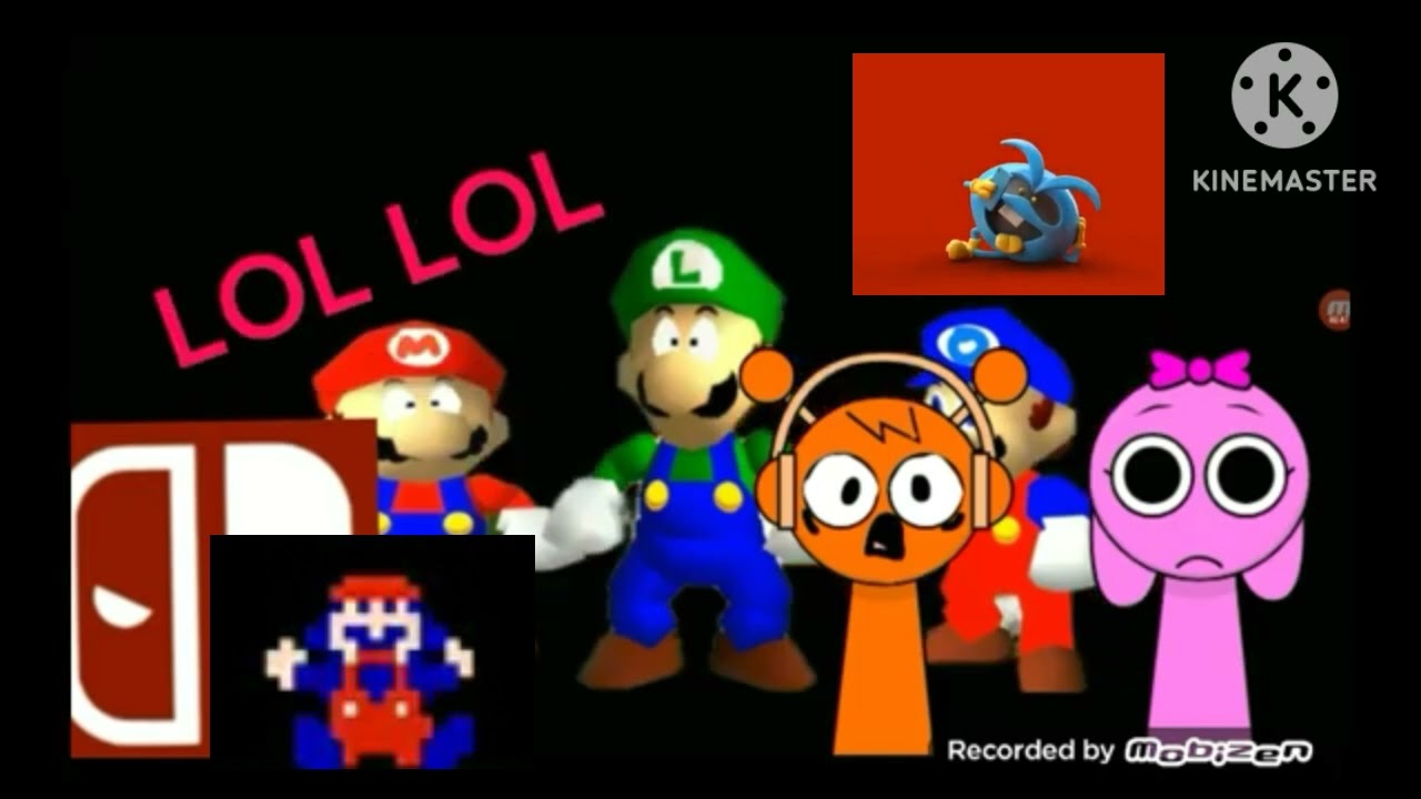 Nintendo switch kill screen Nintendo switch logo and mario bros 2 anti-piracy Luigi mario  geheus