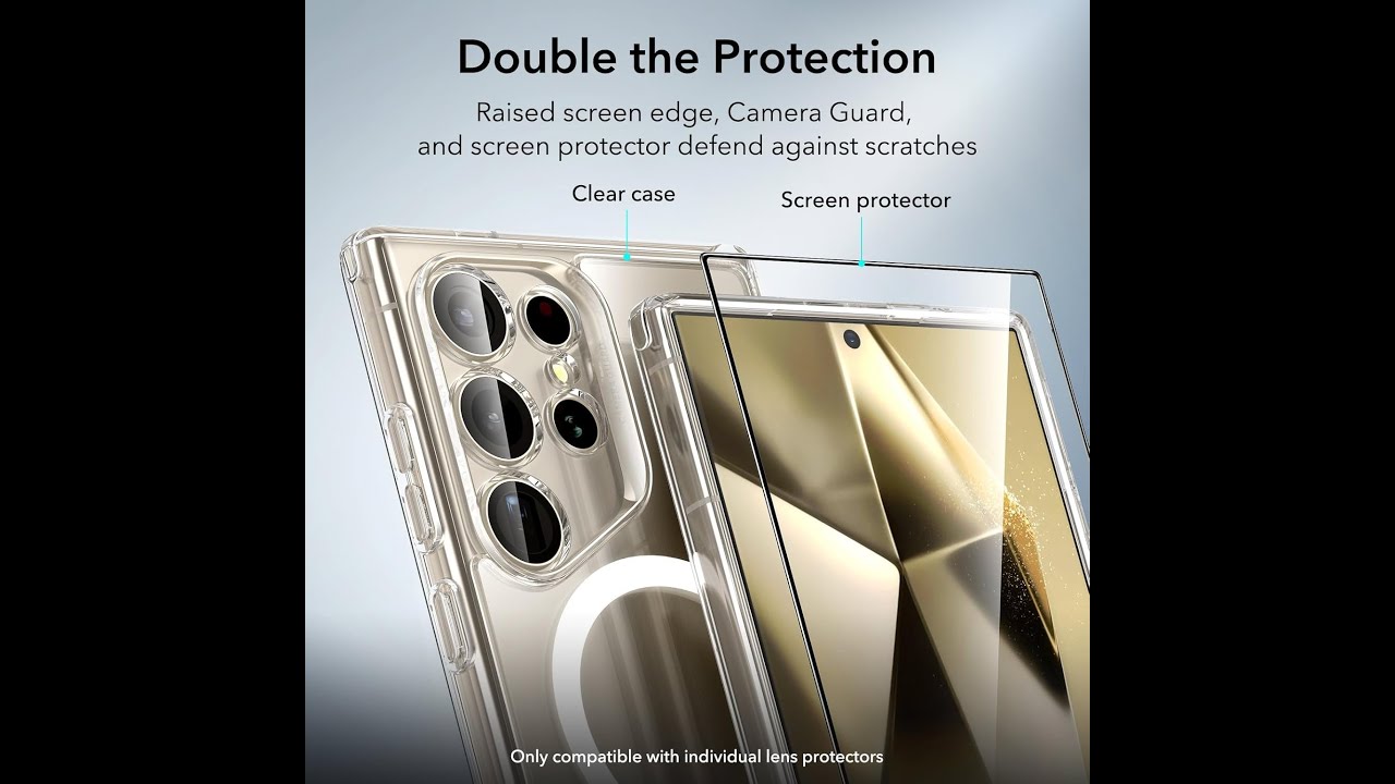ESR For Samsung S24 Ultra Screen Protector,Magsafe,Magnetic ,Military-Grade Yellowing Resistant