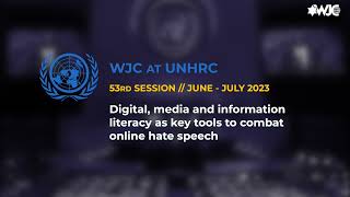 UNHRC 53: Digital, media and information literacy as key tools to combat online hate speech