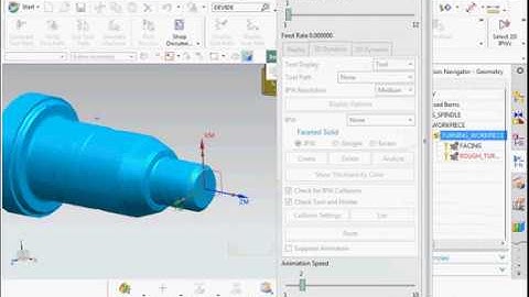 Siemens NX CAM tutorial creating CNC program for TURNING operation