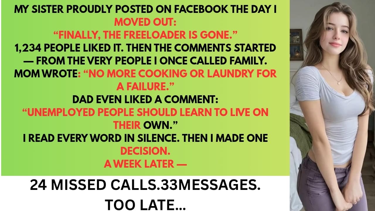 My Sister Proudly Posted on FB the Day I Moved Out: 