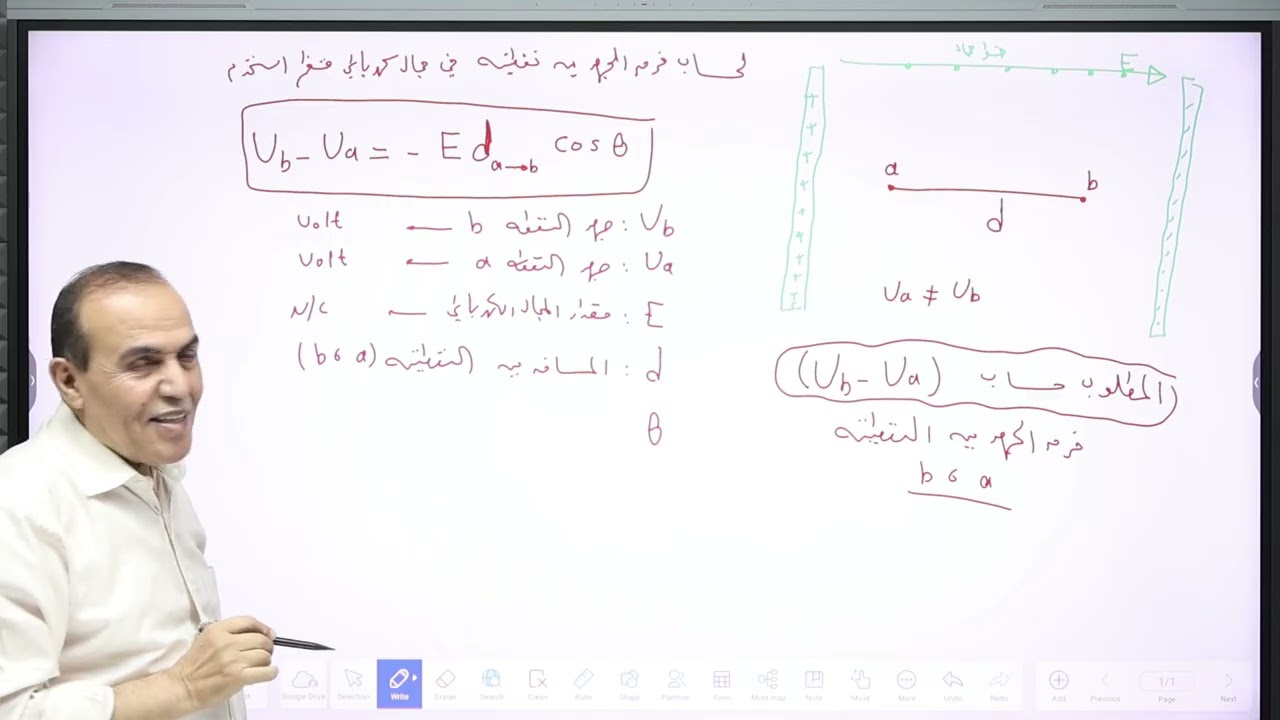 الوحدة الثالثة فرق الجهد في المجال المنتظم