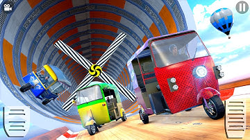 Tuk Tuk Rickshaw 3D Stunt: Auto Stunt Games 2021 Android Gameplay #1