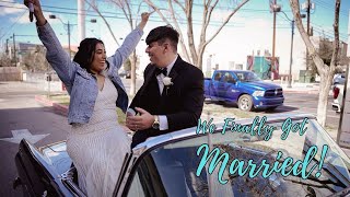 Our Official Wedding Video!! Drive Thru Wedding Vegas!| Anxiety Couple