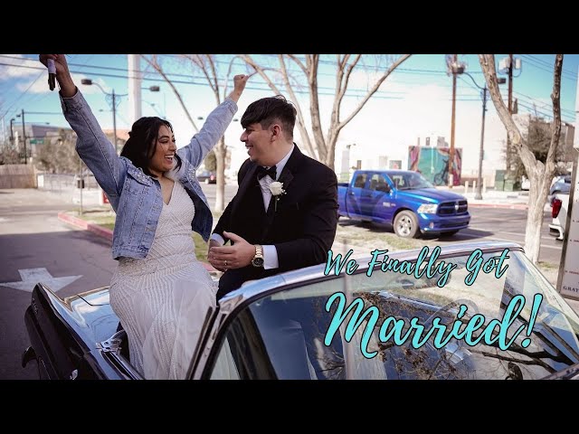 Our Official Wedding Video!! Drive Thru Wedding Vegas!| Anxiety Couple