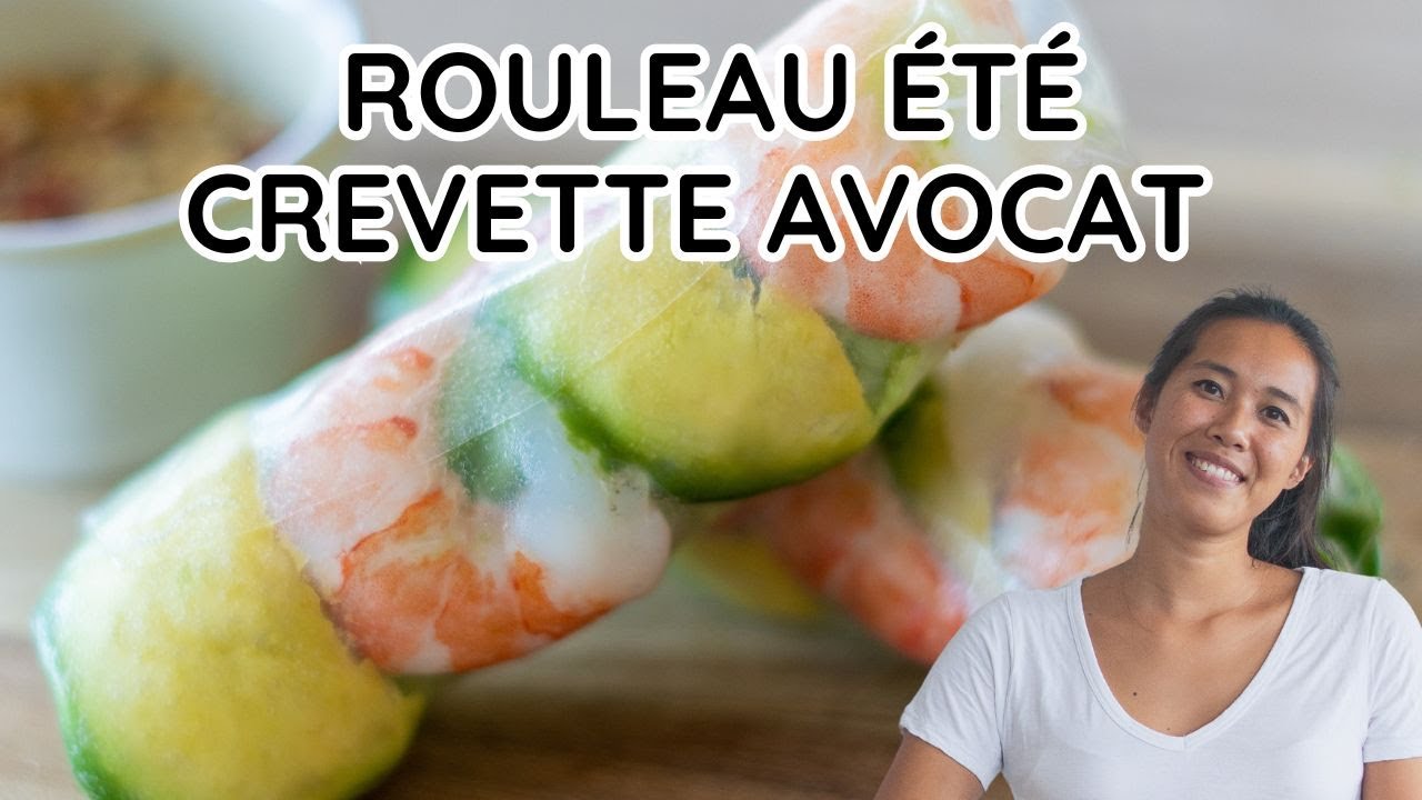 ROULEAU DE PRINTEMPS AVOCAT CREVETTE - Recette, sauce et le secret pour réussir le roulage🦐🥑