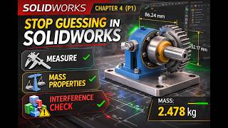 Stop Guessing in SolidWorks: Measure + Mass Properties + Interference Check (Ch4 P1)