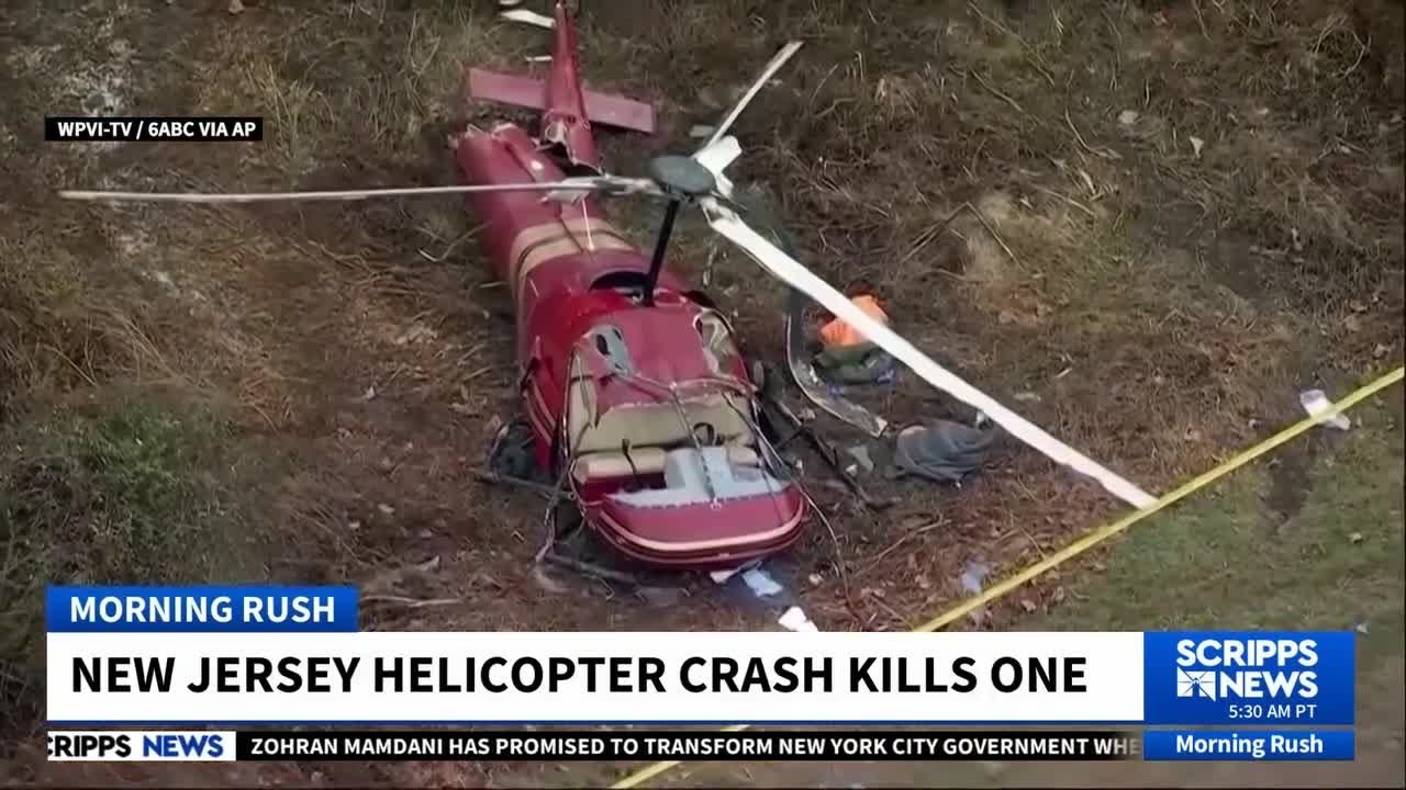 Midair helicopter crash in New Jersey leaves 1 dead