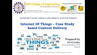 Case Study based content delivery | IoT and Wireless Sensor Networks | SNS Institutions