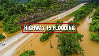 Highway 15 Flooding, Kentucky Drone Video