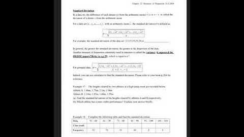Measures of dispersion Part 3