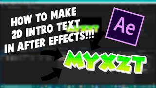 How To Make 2D Intro Text In After Effects!!! #1