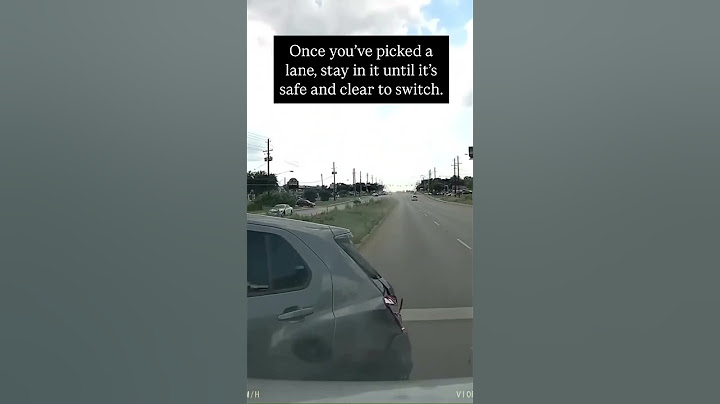 Don't do this while switching lanes!